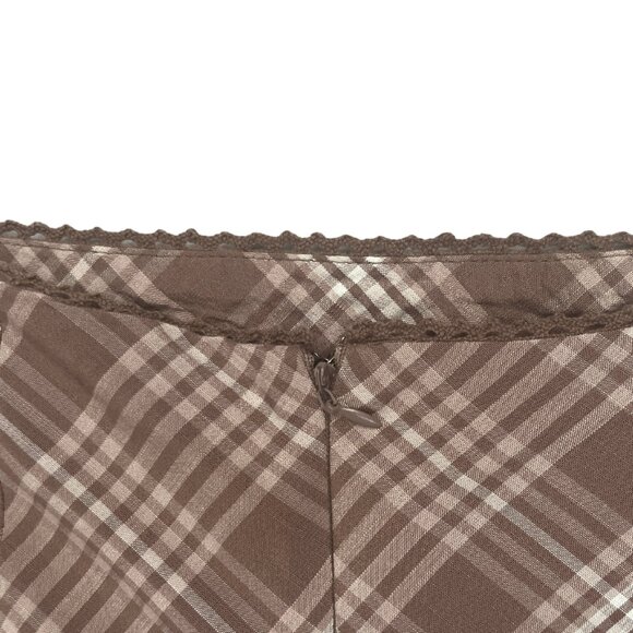 Aeropostale Y2K Brown Plaid Knee Length Skirt Women’s Sz Small Preppy Academia - Picture 12 of 14